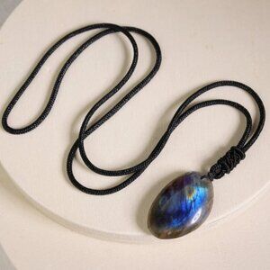 Natural Labradorite Stone Pendant